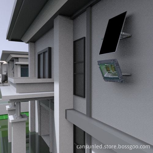 Outdoor Solar-Powered LED Flood Lights for Garden and Fence